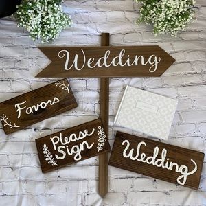 ALL ITEMS HAVE BEEN SOLD Wedding Signs & Guestbook Bundle!